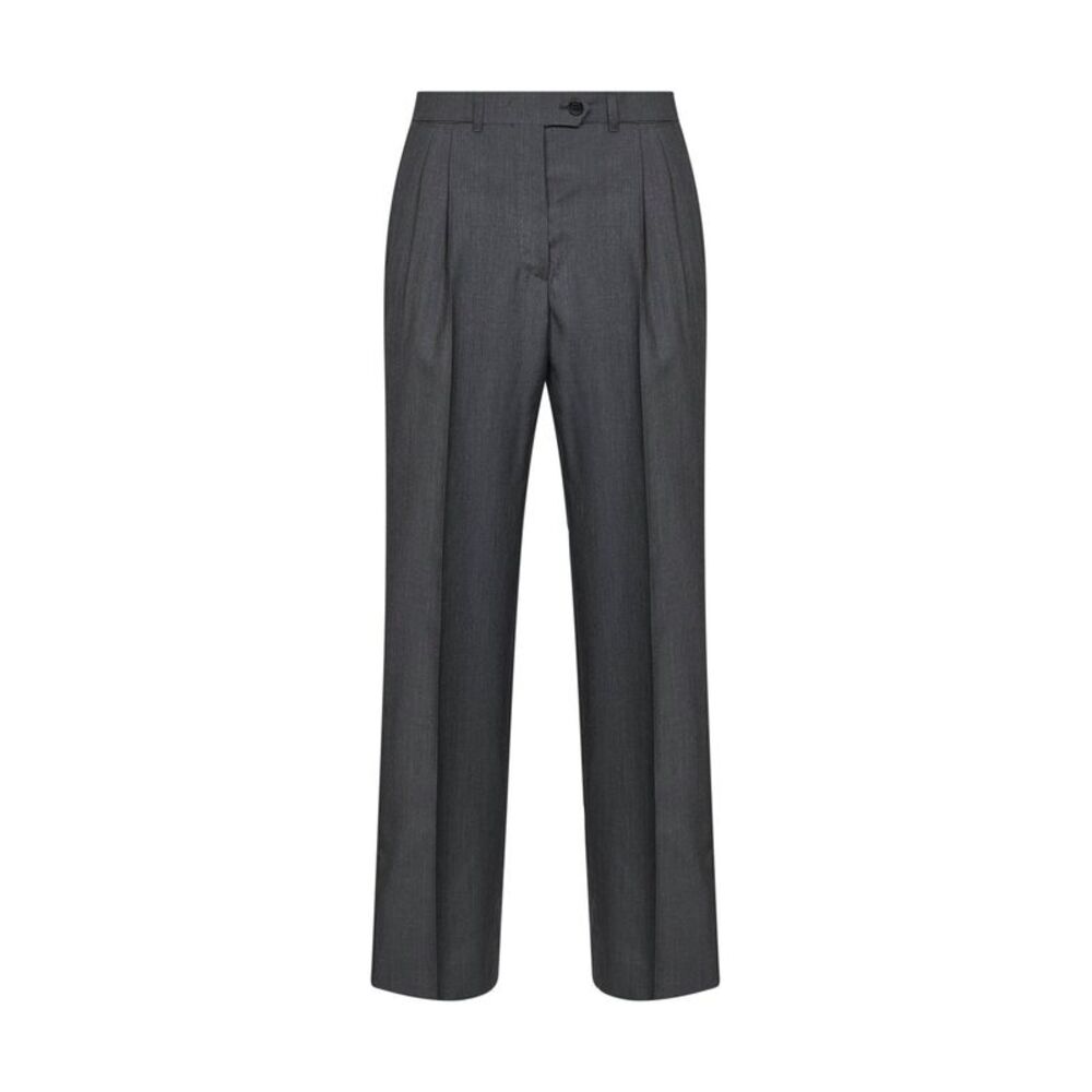 Prada Abbigliamento Women Slate Light Mohair Straight-Leg Trousers